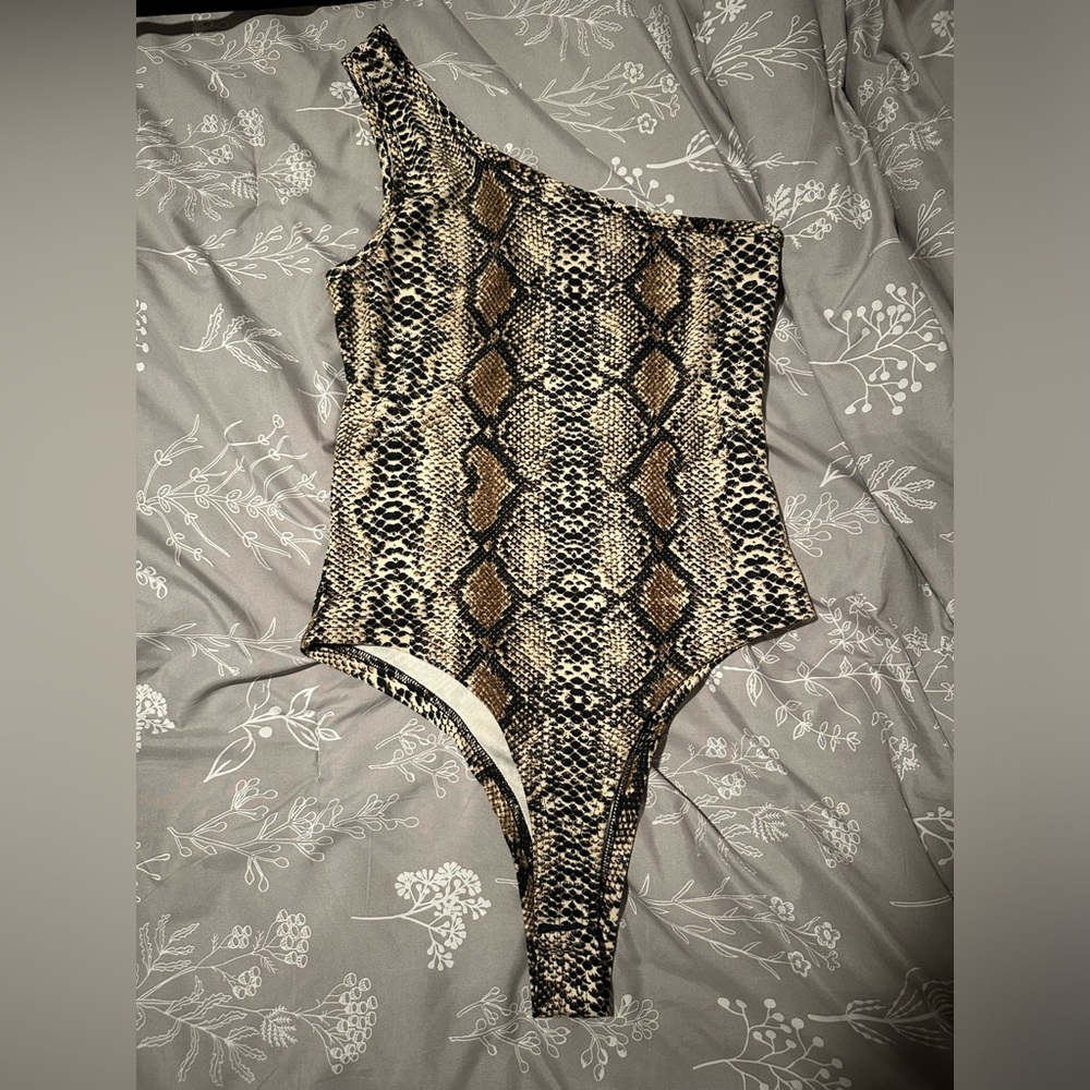 Snake print bodysuit